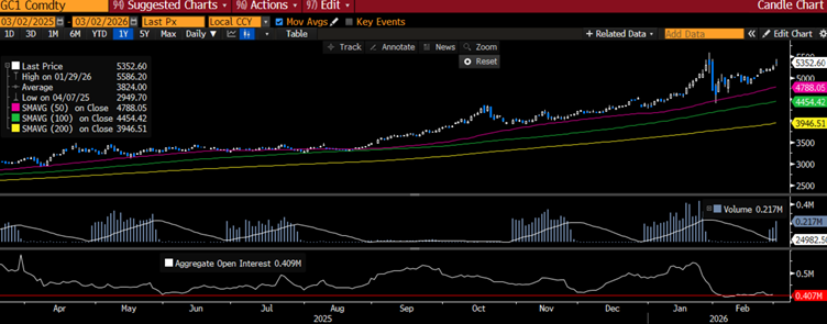 Altın Vadeli Kontrat Hacim Grafiği